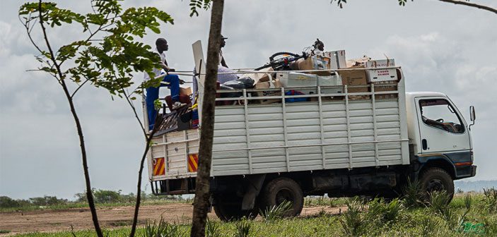 Mod Afrika med 20 tons gods